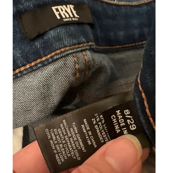 Frye Women's Straight Leg Jeans Size 8 29 Chic Stylish EUC Indie Boho - Picture 7 of 8